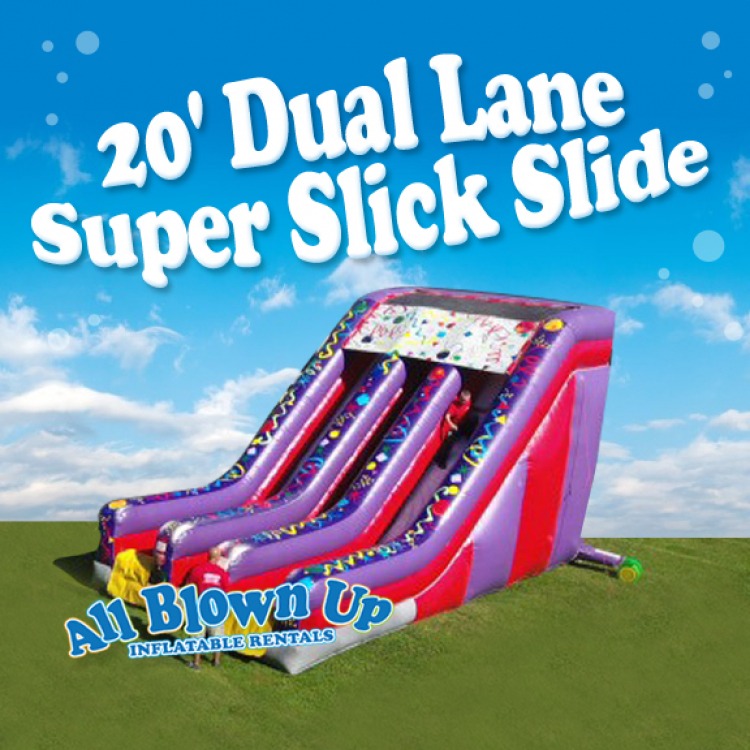 20' Dual Lane Super Slick Slide