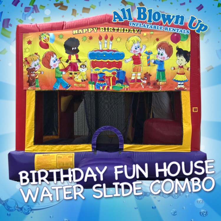 Birthday Fun House Water Slide Combo