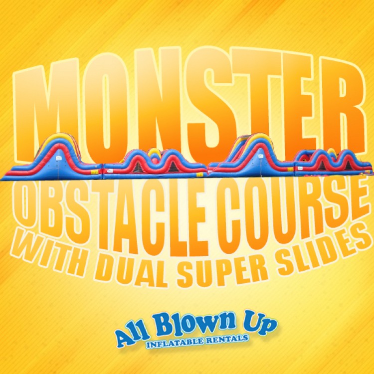 Monster Obstacle Course with Dual Super Slides