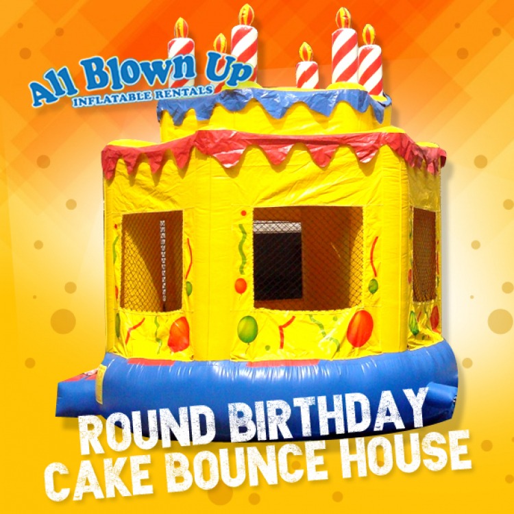 Round Birthday Cake Bounce House
