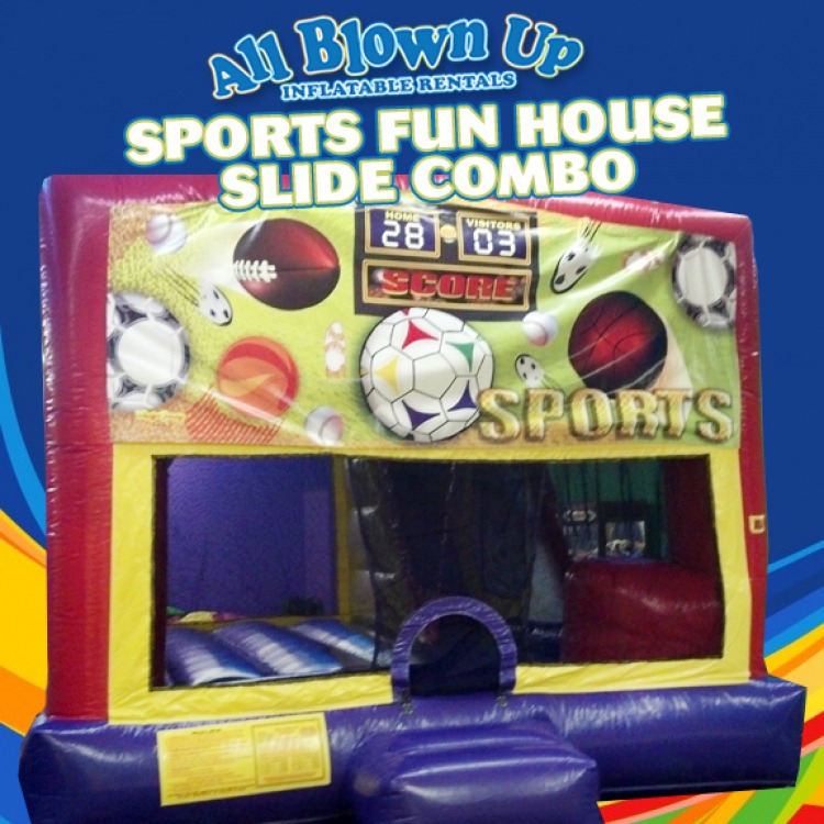 Sports Fun House Slide Combo
