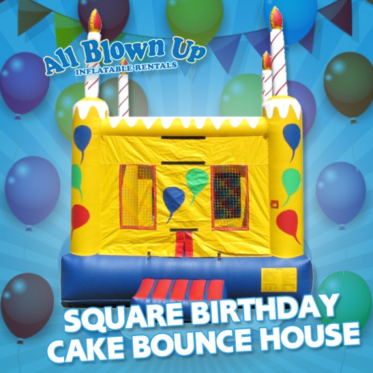 Square Birthday Cake Bounce House