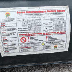 caustic safety label 734091386 Caustic Water Slide Combo