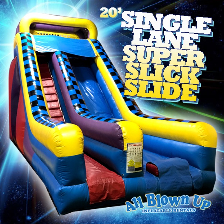 20' Single Lane Super Slick Slide
