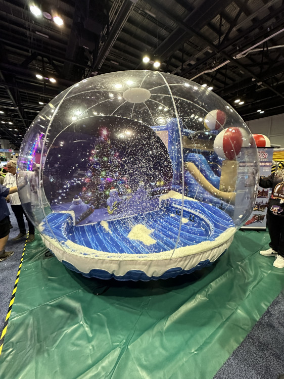 Snow Shower Inflatable Snow Globe