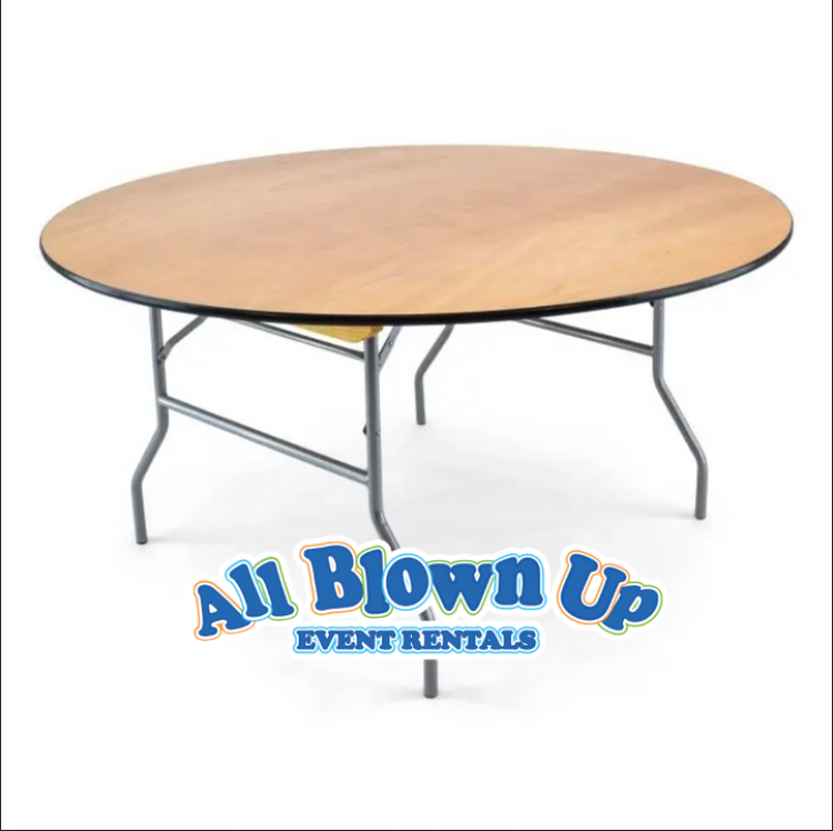 60 Round Wooden Folding Table