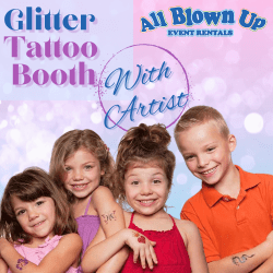 Glitter Tattoo Booth with Artist
