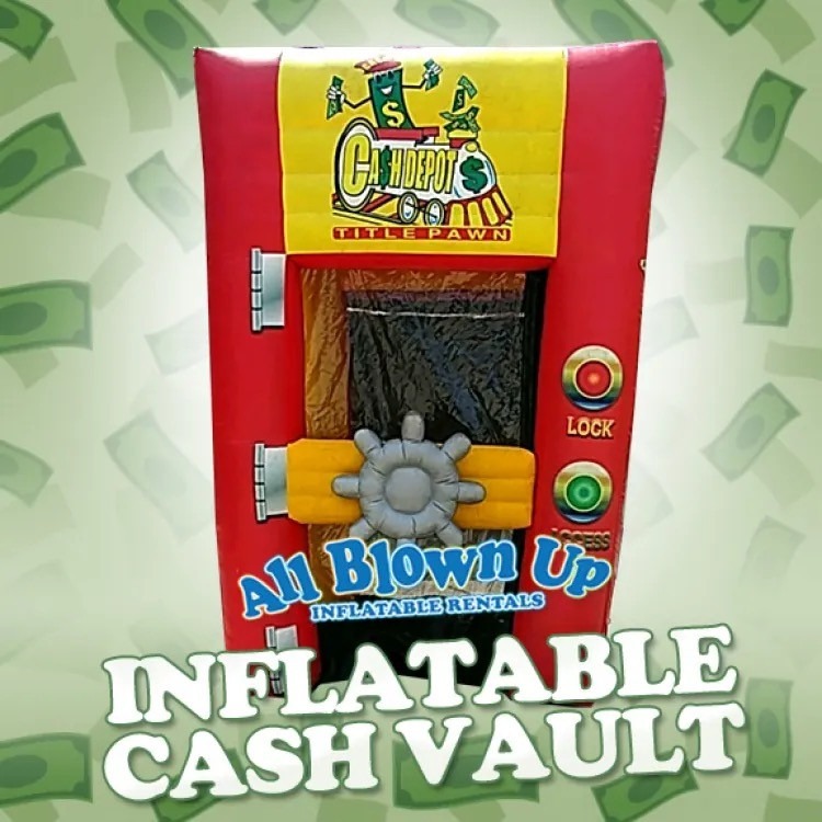 Red Cash Vault Inflatable Cash Vault