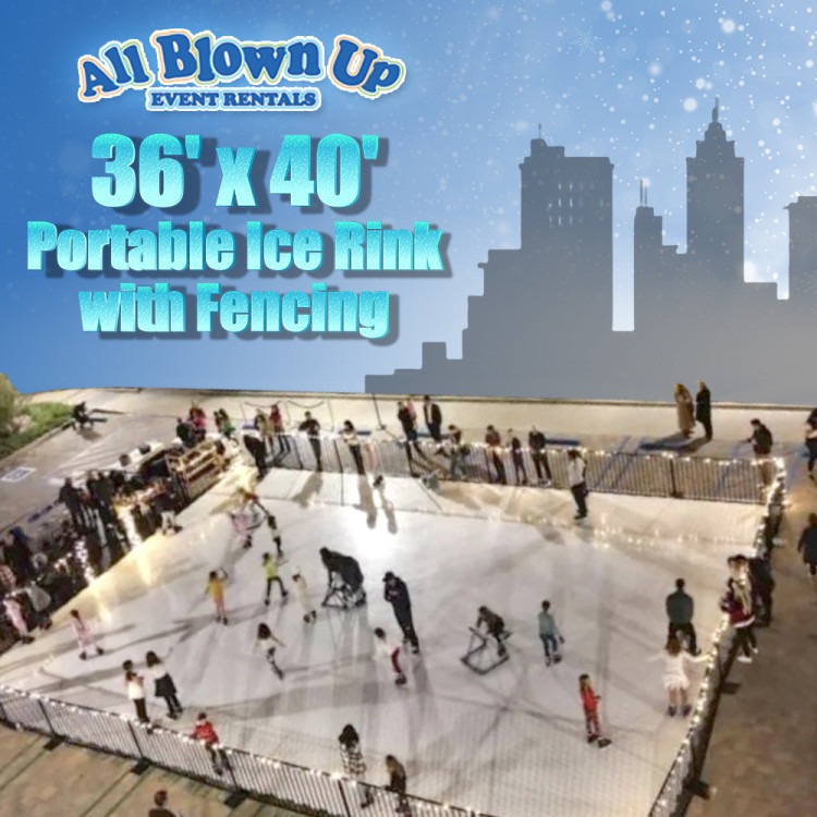 36'x40' Portable Ice Rink with Fencing