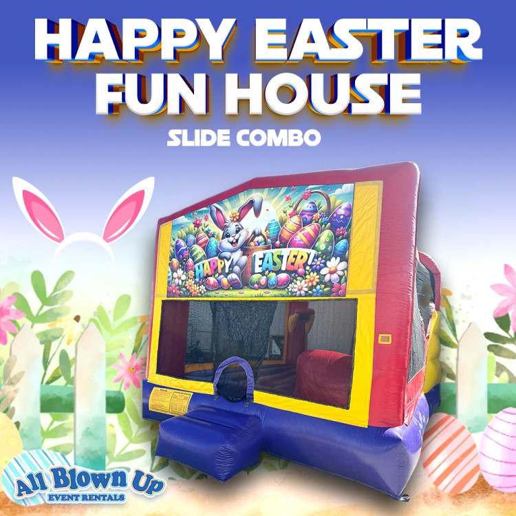 Happy Easter Fun House Slide Combo