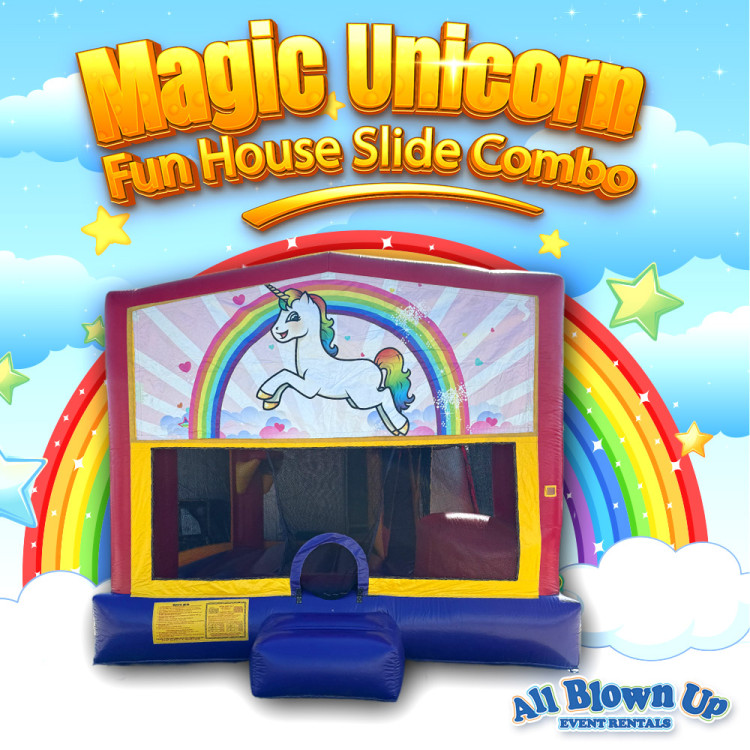 Magic Unicorn Fun House Slide Combo