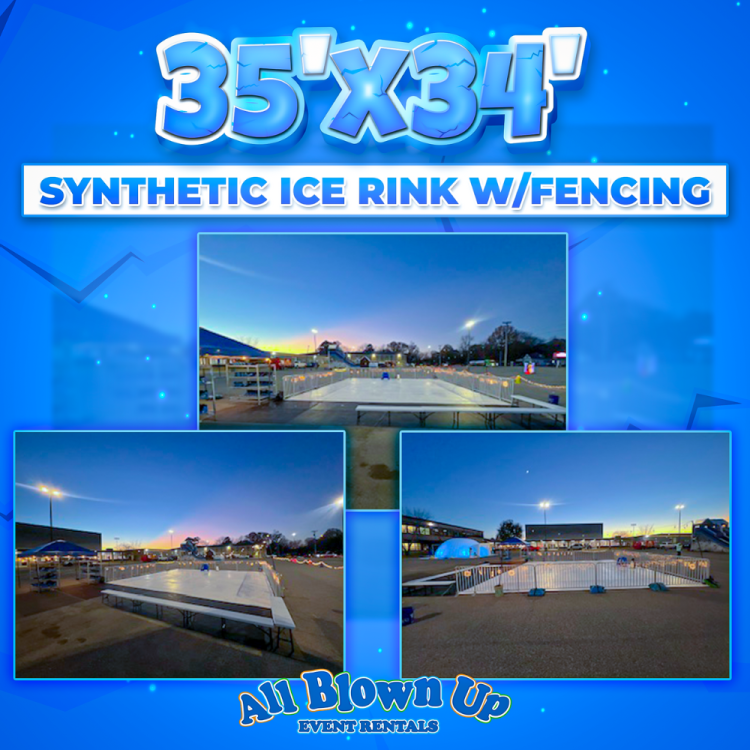 35’x34’ Portable Ice Rink with Fencing