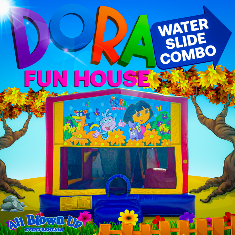 Dora Fun House Water Slide Combo