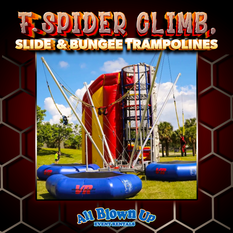 *F. Spider Climb with Slide & Bungee Trampoline *F. Spider Climb with Slide & Bungee Trampoline