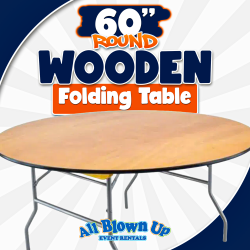 60 Round Wooden Folding Table
