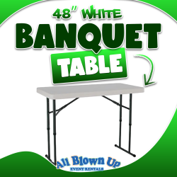 48 White Banquet Table