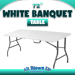 72 White Banquet Table