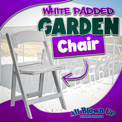 White Padded Garden Chair