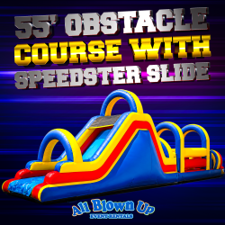 55' Obstacle Course with Speedster Slide
