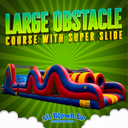Large Obstacle Course with Super Slide